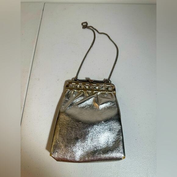 Silver Metallic Chain Bag - Picture 1 of 5